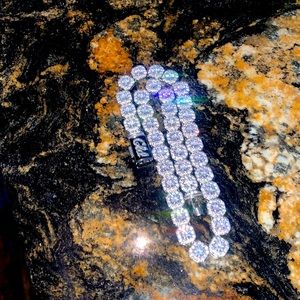 GLD shop clustered tennis necklace in white gold